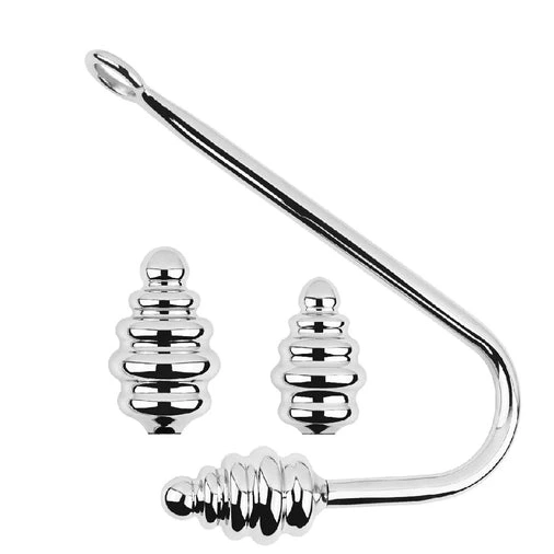 Anal Hooks GreatBenefit Set Screw-in Anal Hook Ribbed 8826 0915